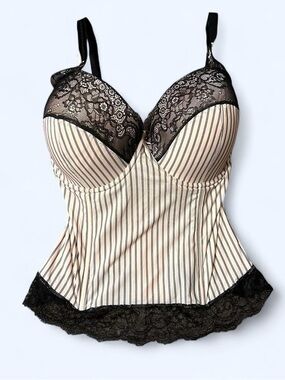 Y2K Pink Lace Corset Top by Parfait!